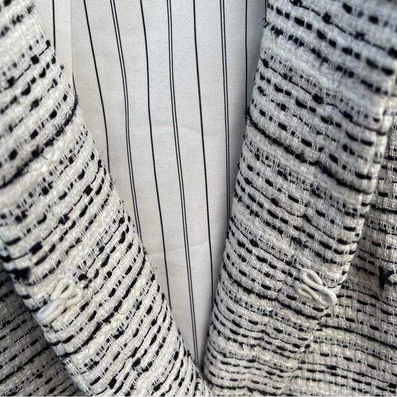 Le Chateau Black & White Tweed Blazer Jacket Designer Inspired SZ XXL - Picture 7 of 16